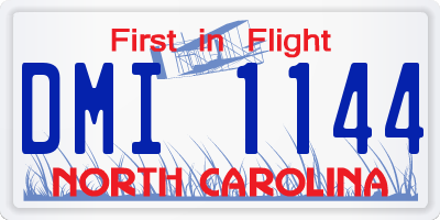 NC license plate DMI1144