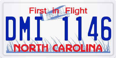 NC license plate DMI1146