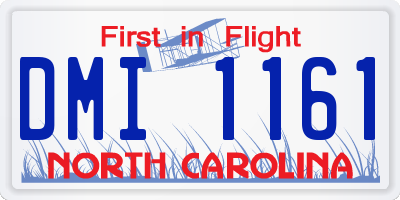 NC license plate DMI1161