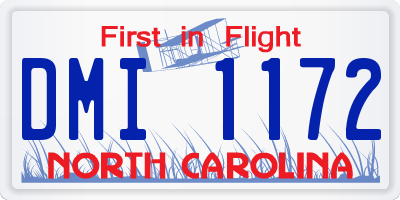 NC license plate DMI1172