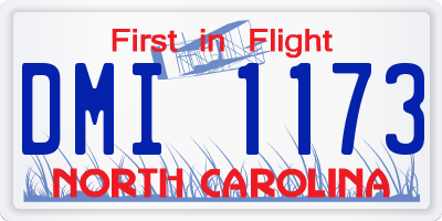 NC license plate DMI1173