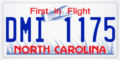 NC license plate DMI1175