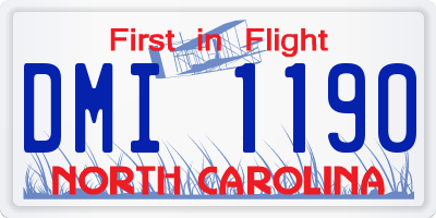 NC license plate DMI1190