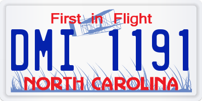NC license plate DMI1191