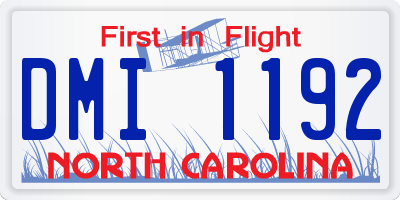 NC license plate DMI1192