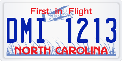 NC license plate DMI1213