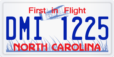 NC license plate DMI1225