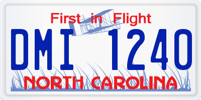 NC license plate DMI1240