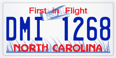 NC license plate DMI1268