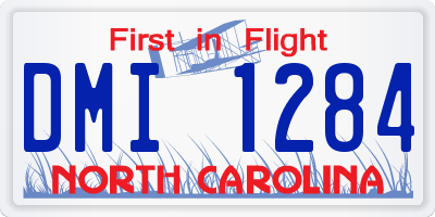 NC license plate DMI1284