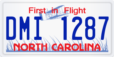 NC license plate DMI1287