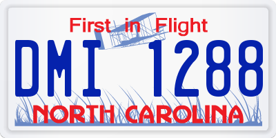 NC license plate DMI1288