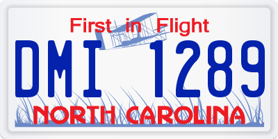 NC license plate DMI1289