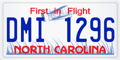 NC license plate DMI1296
