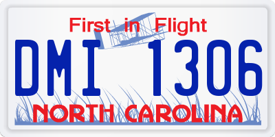 NC license plate DMI1306