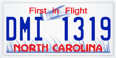 NC license plate DMI1319