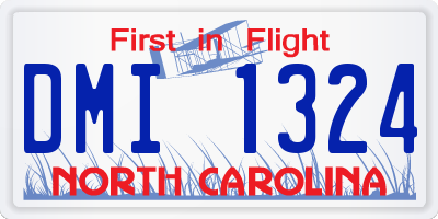 NC license plate DMI1324