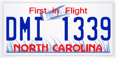 NC license plate DMI1339