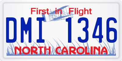 NC license plate DMI1346