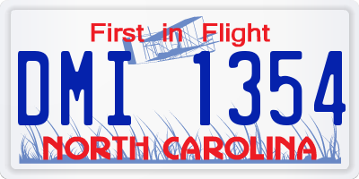 NC license plate DMI1354