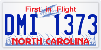 NC license plate DMI1373