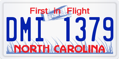 NC license plate DMI1379