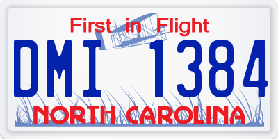 NC license plate DMI1384
