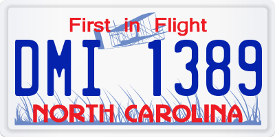 NC license plate DMI1389