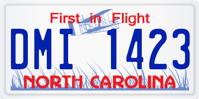 NC license plate DMI1423
