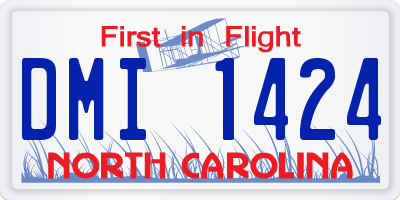 NC license plate DMI1424