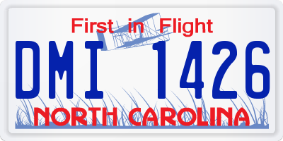 NC license plate DMI1426