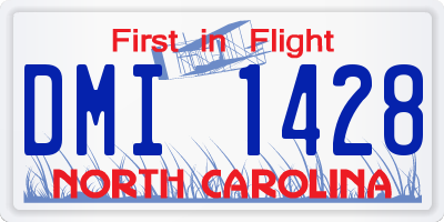 NC license plate DMI1428