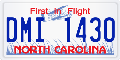 NC license plate DMI1430