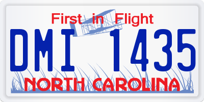 NC license plate DMI1435