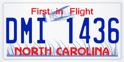 NC license plate DMI1436
