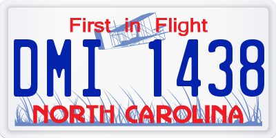 NC license plate DMI1438