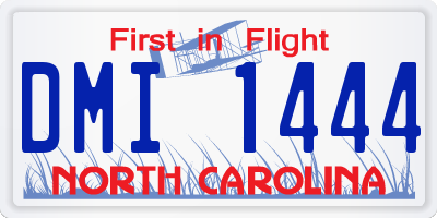 NC license plate DMI1444