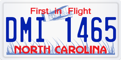 NC license plate DMI1465