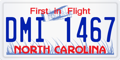 NC license plate DMI1467