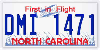 NC license plate DMI1471
