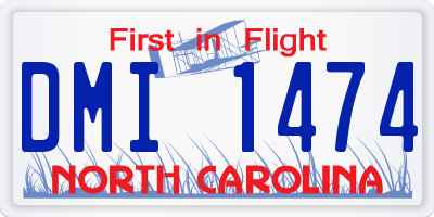 NC license plate DMI1474
