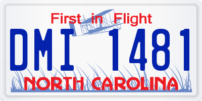 NC license plate DMI1481
