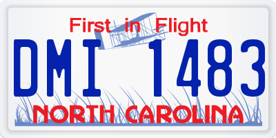 NC license plate DMI1483
