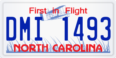 NC license plate DMI1493