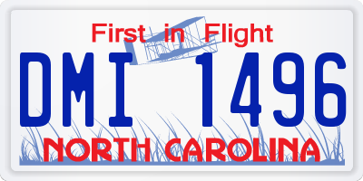 NC license plate DMI1496