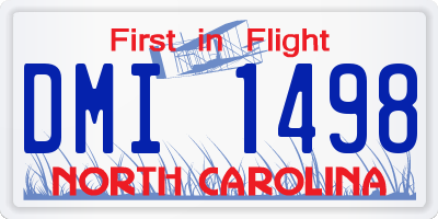 NC license plate DMI1498
