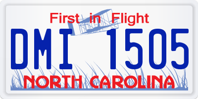 NC license plate DMI1505