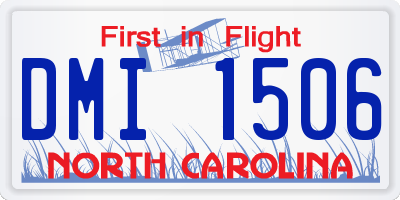 NC license plate DMI1506