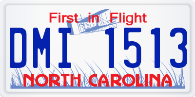 NC license plate DMI1513
