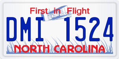 NC license plate DMI1524